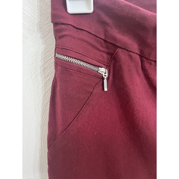 Burgundy Skinny Leg, Stretch, Women's Pants- Size M, Classic - Picture 3 of 6